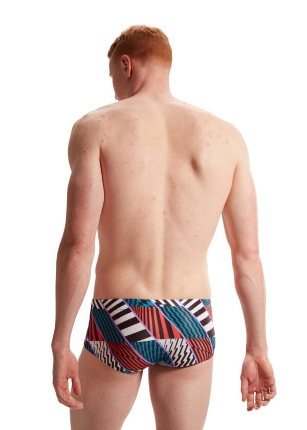 Speedo 13.5 cm Club Training Allover Revs and Reps Brief –  Black / White / Watermelon / Purple