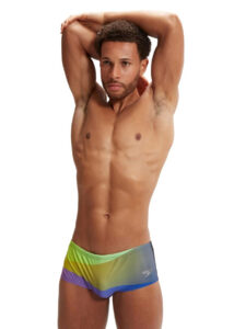 Speedo Mens Allover Digi 14 cm Brief - Black / Purple