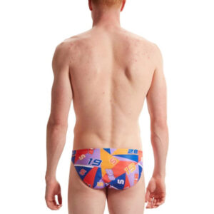 Speedo Mens 5 cm Allover Digital Full Throttle Brief – Cobalt / Purple / Mandarin / Watermelon / White