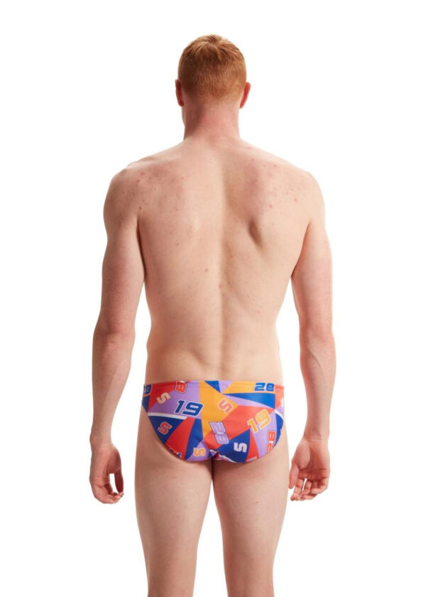 Speedo Mens 5 cm Allover Digital Full Throttle Brief – Cobalt / Purple / Mandarin / Watermelon / White