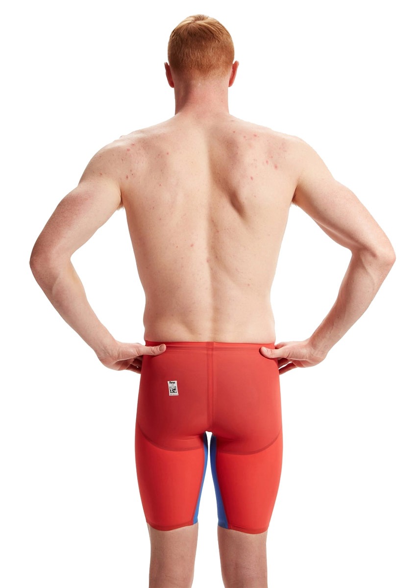 Speedo Fastskin LZR Pure Valor 2.0 High Waisted Jammer - Flame Red / Cobalt Pop-brand