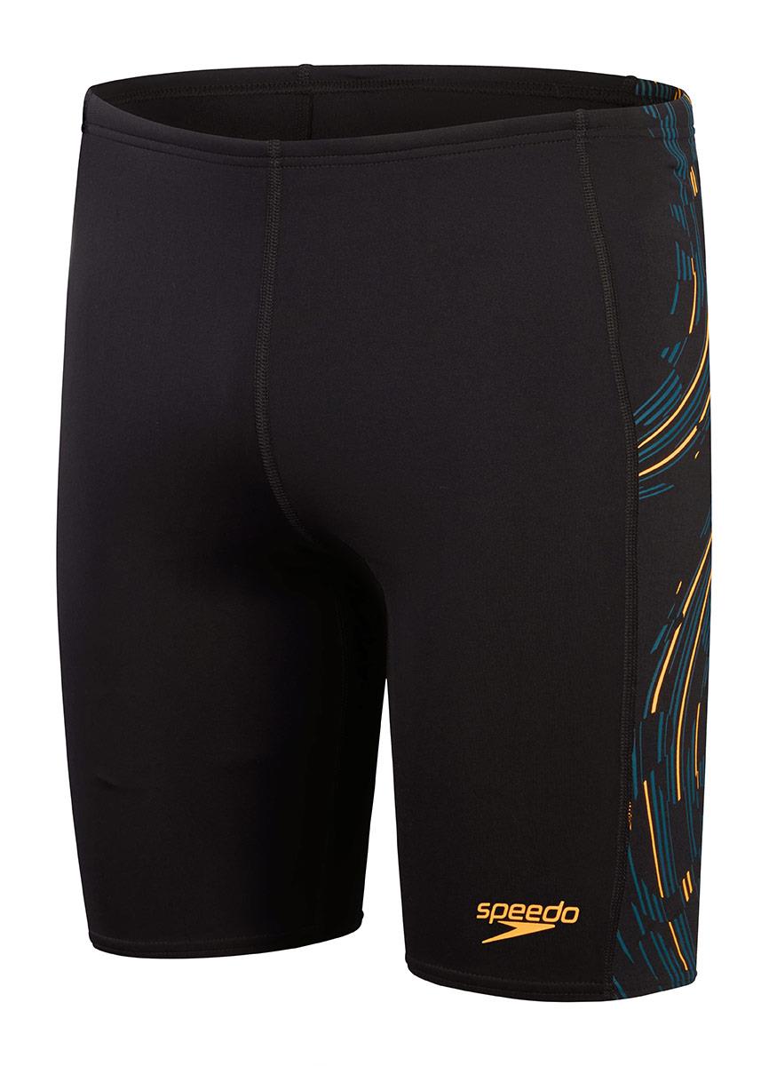 Speedo Mens Tech Panel Jammer - Black / Orange-602612