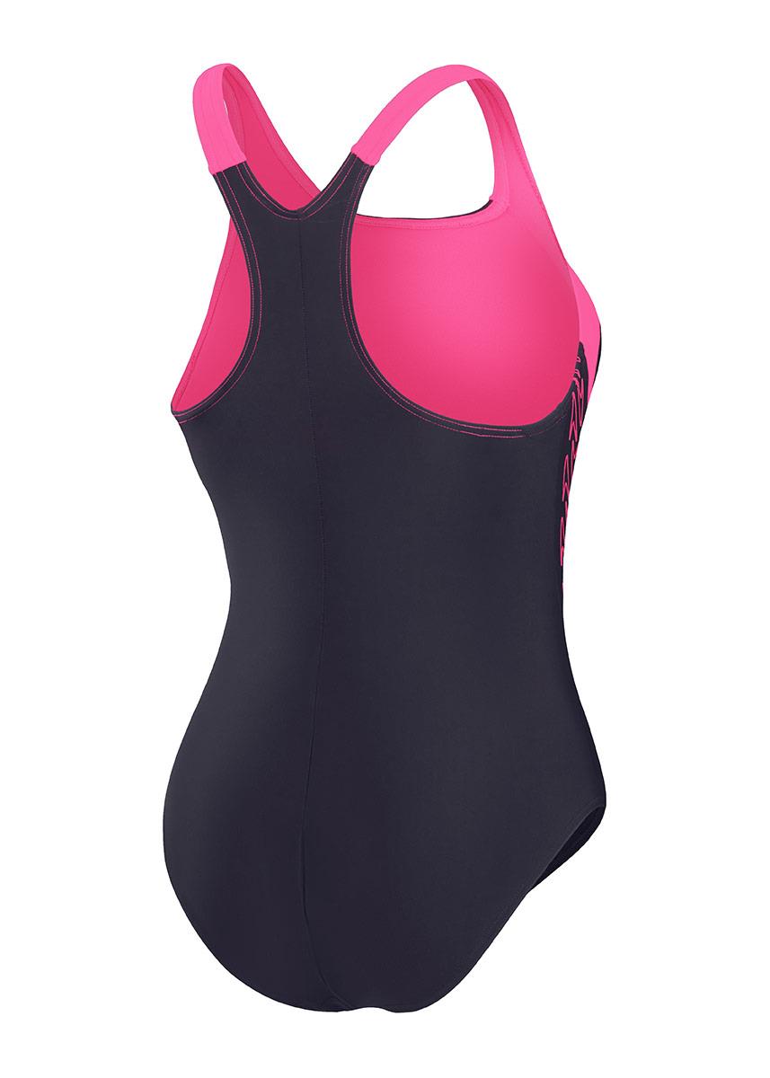 Speedo Womens HyperBoom Splice Racerback Swimsuit - Navy Blue / Pink-603468