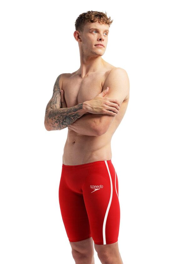 Speedo Fastskin LZR Pure Intent 2.0 Jammer - Flame Red / White