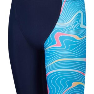 Speedo Boys Digital Allover V-Cut Jammer - Navy / Blue