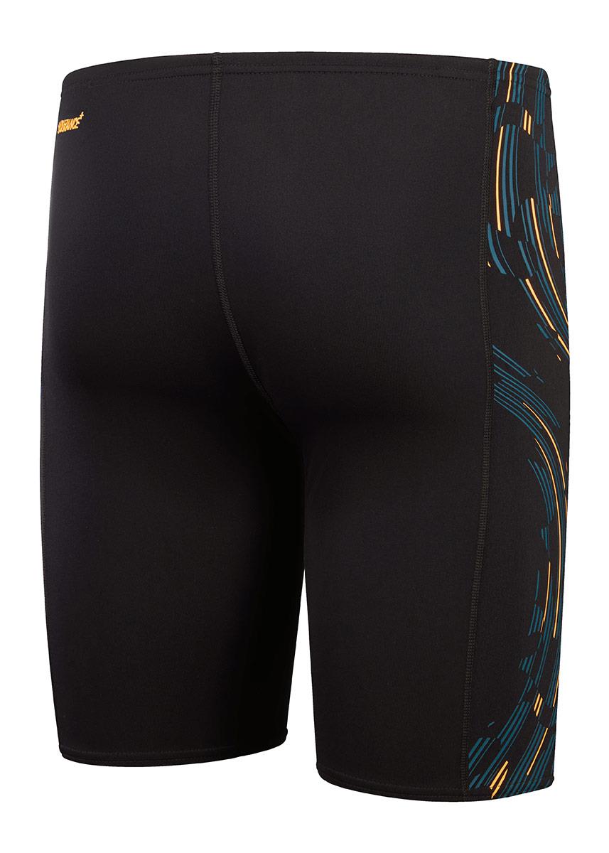 Speedo Mens Tech Panel Jammer - Black / Orange-602613