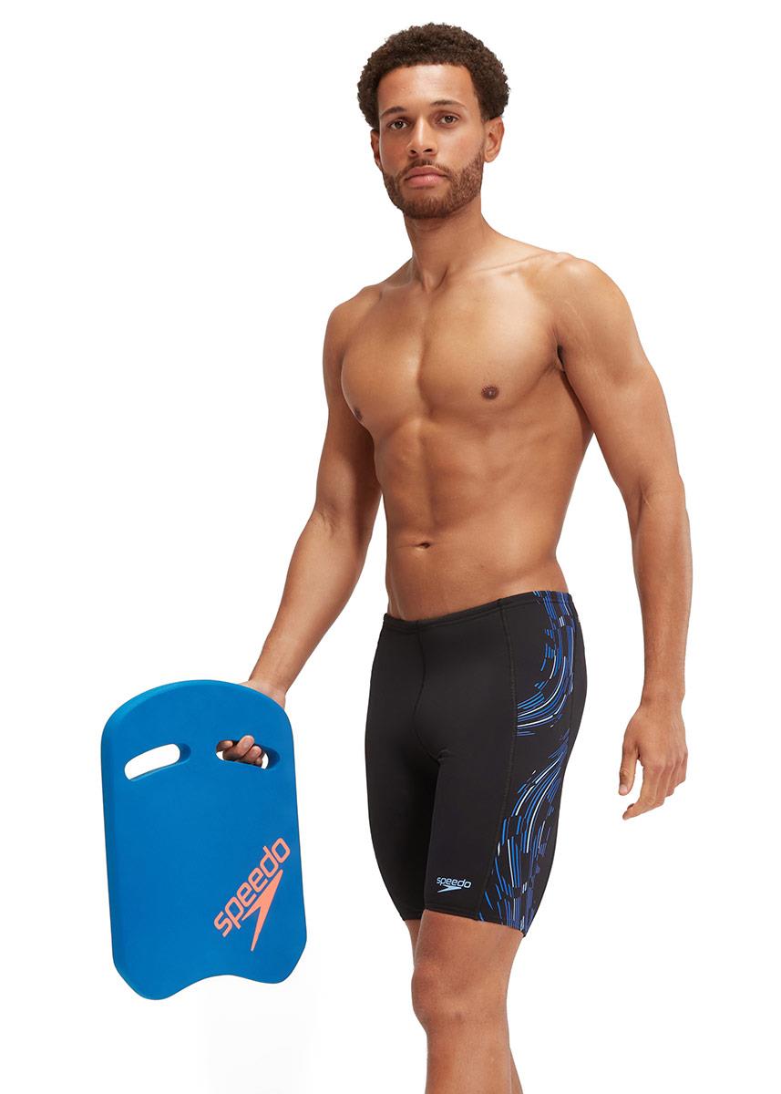 Speedo Mens Tech Panel Jammer - Black / Blue-602636
