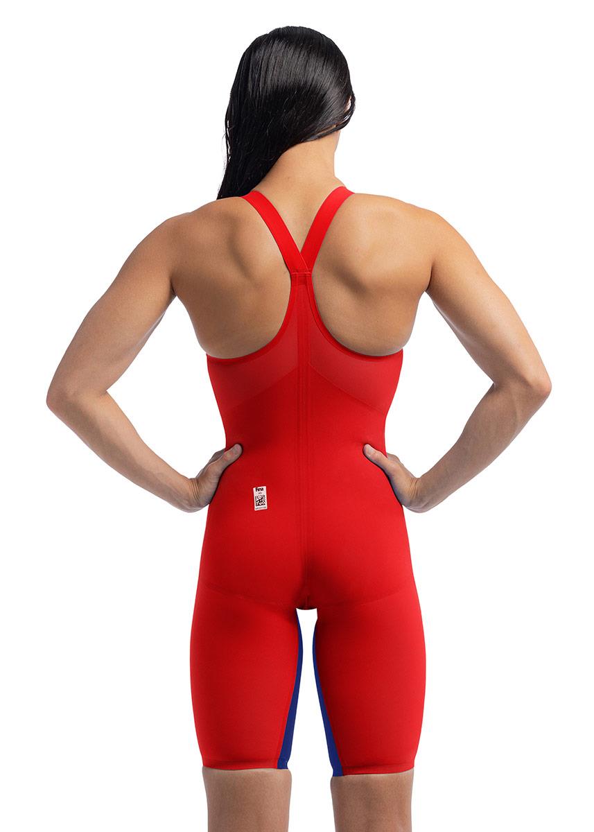 Speedo Fastskin LZR Pure Valor 2.0 Closedback Kneeskin - Flame Red / Cobalt Pop-brand