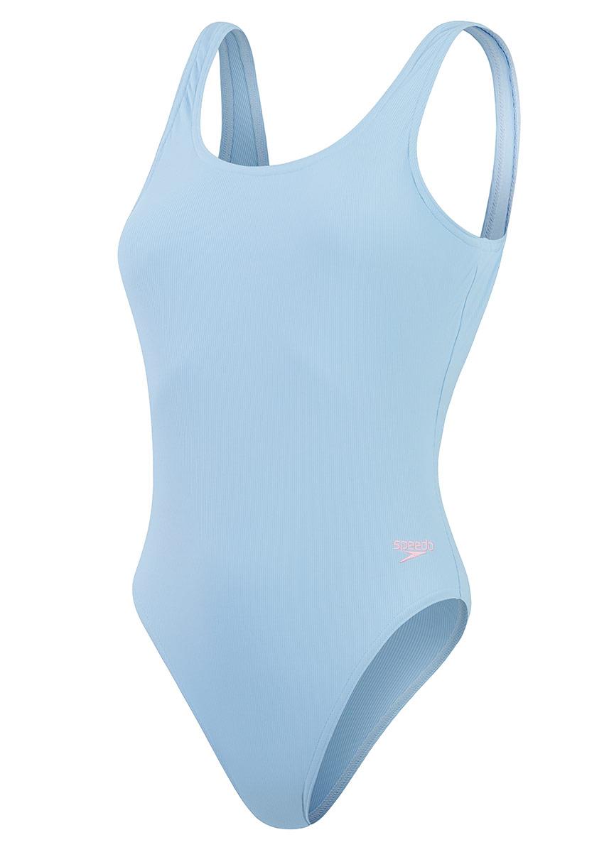 Speedo Womens Textured Deep U-Back Swimsuit - Blue-604201
