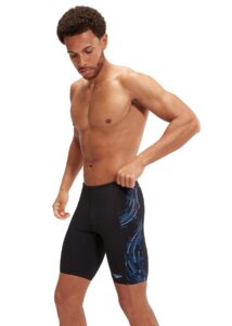 Speedo Mens Tech Panel Jammer - Black / Blue