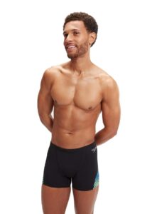 Speedo Allover Digi V-Cut Aquashort - Black / Cobalt