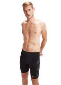 Speedo Mens Tech Panel Jammer - Black / Orange
