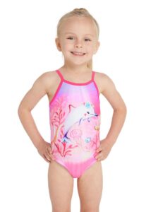 Zoggs Girls Squeak Yaroomba Floral Swimsuit