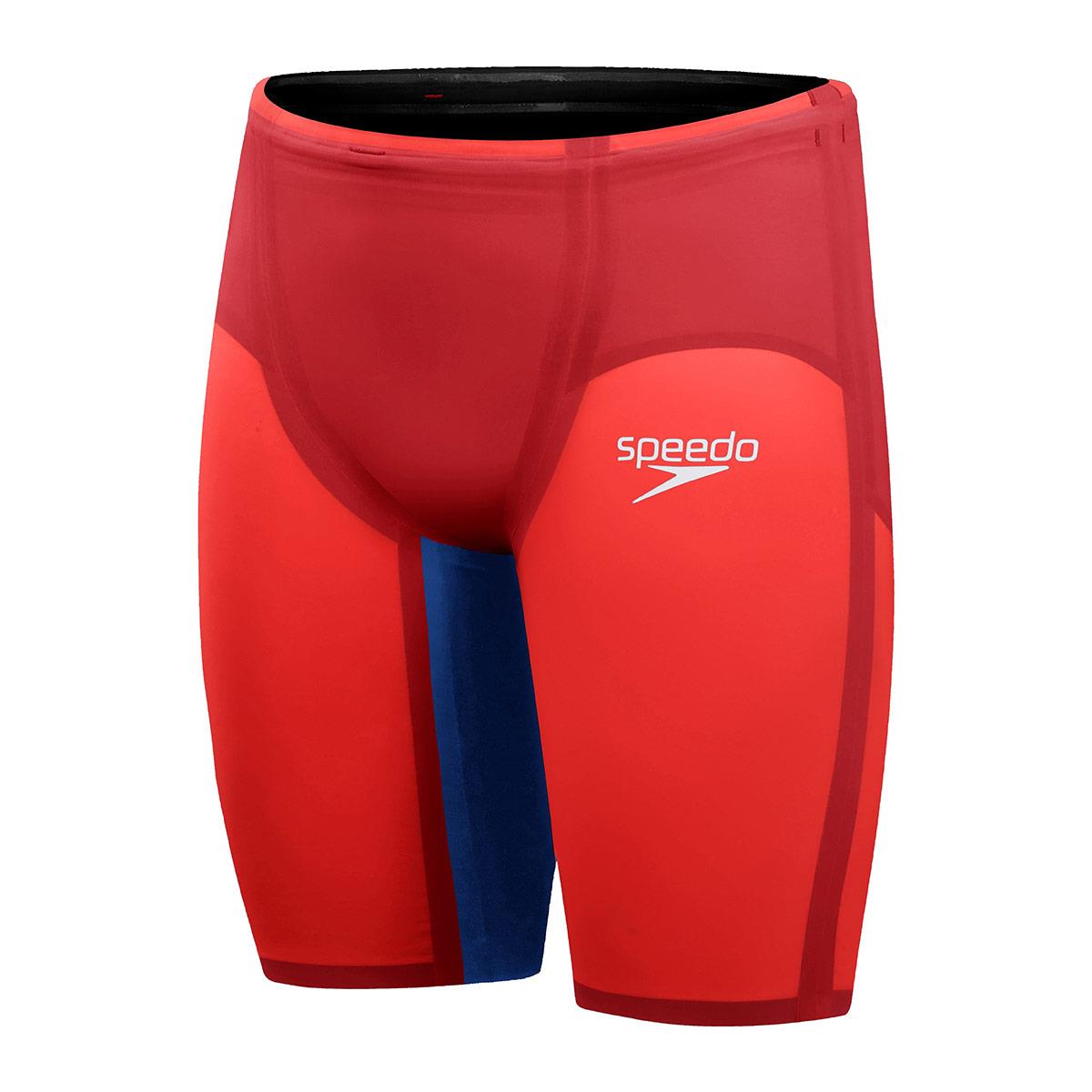 Speedo Fastskin LZR Pure Valor 2.0 High Waisted Jammer - Flame Red / Cobalt Pop-606452