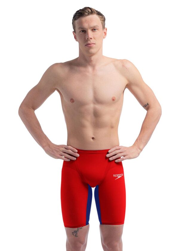 Speedo Fastskin LZR Pure Valor 2.0 Jammer - Flame Red / Cobalt Pop
