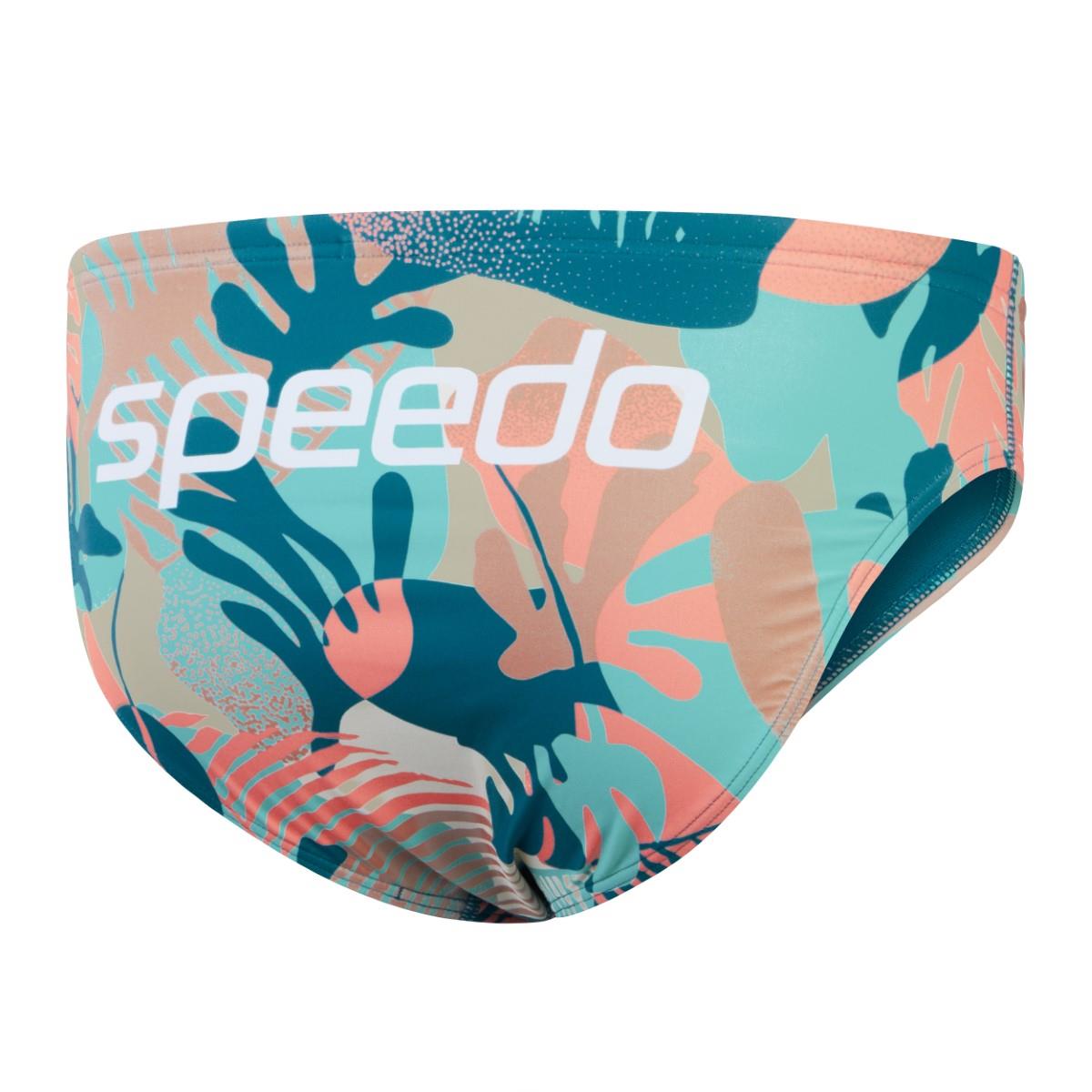 Speedo Mens 5 cm Escape Brief - Peacock / Coral / Tan / Blue / Taupe-605875