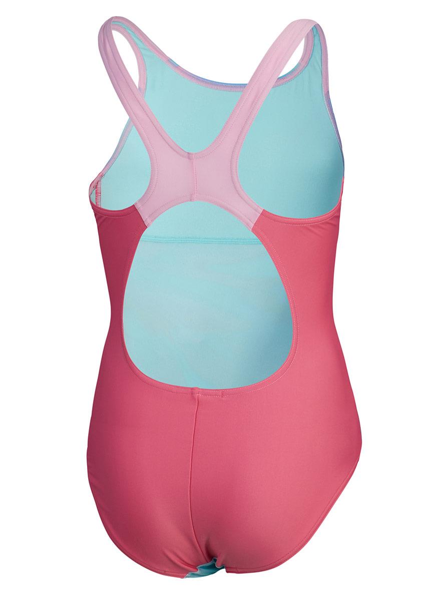 Speedo Girls Printed Pulseback Swimsuit - Blue / Pink-brand