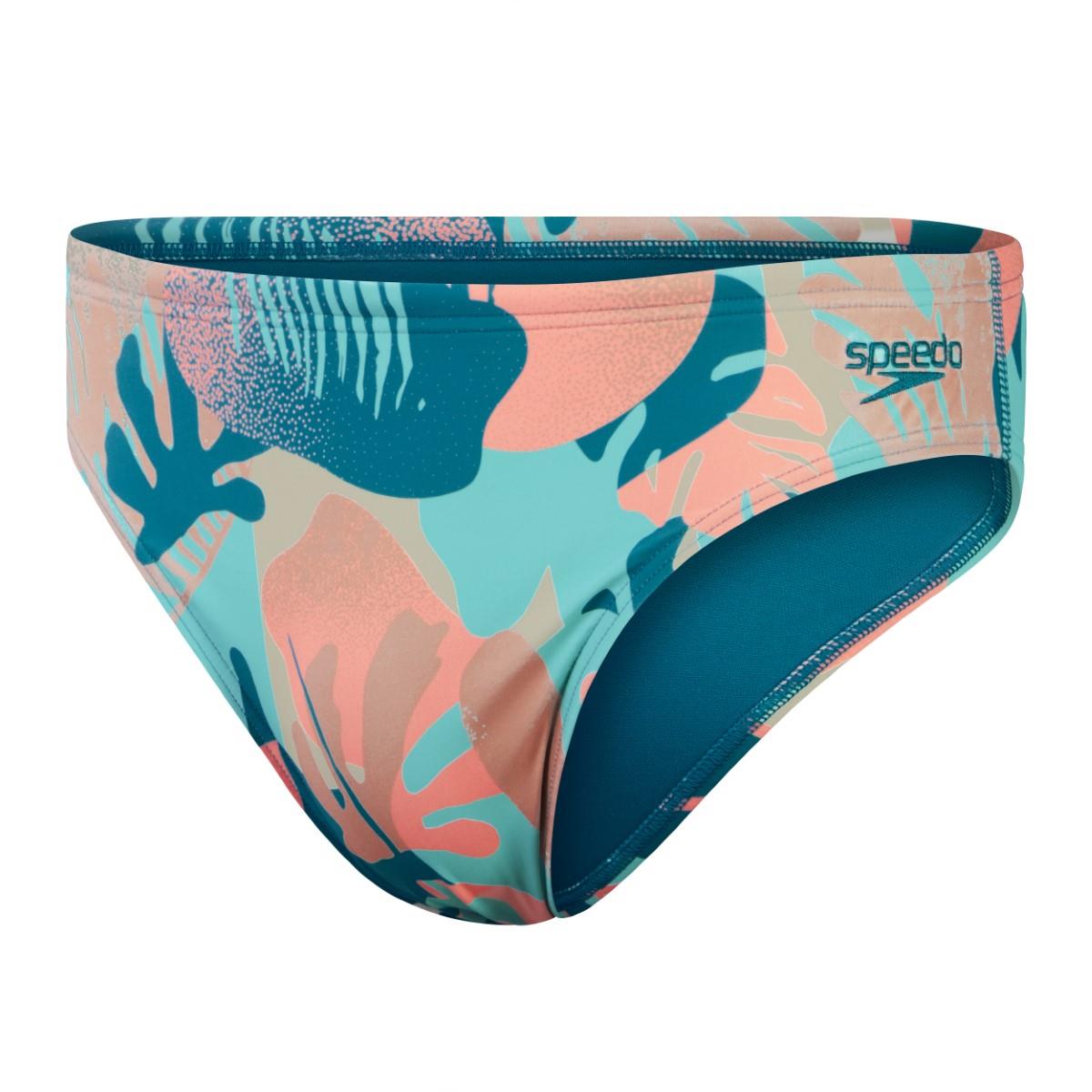 Speedo Mens 5 cm Escape Brief - Peacock / Coral / Tan / Blue / Taupe-605874
