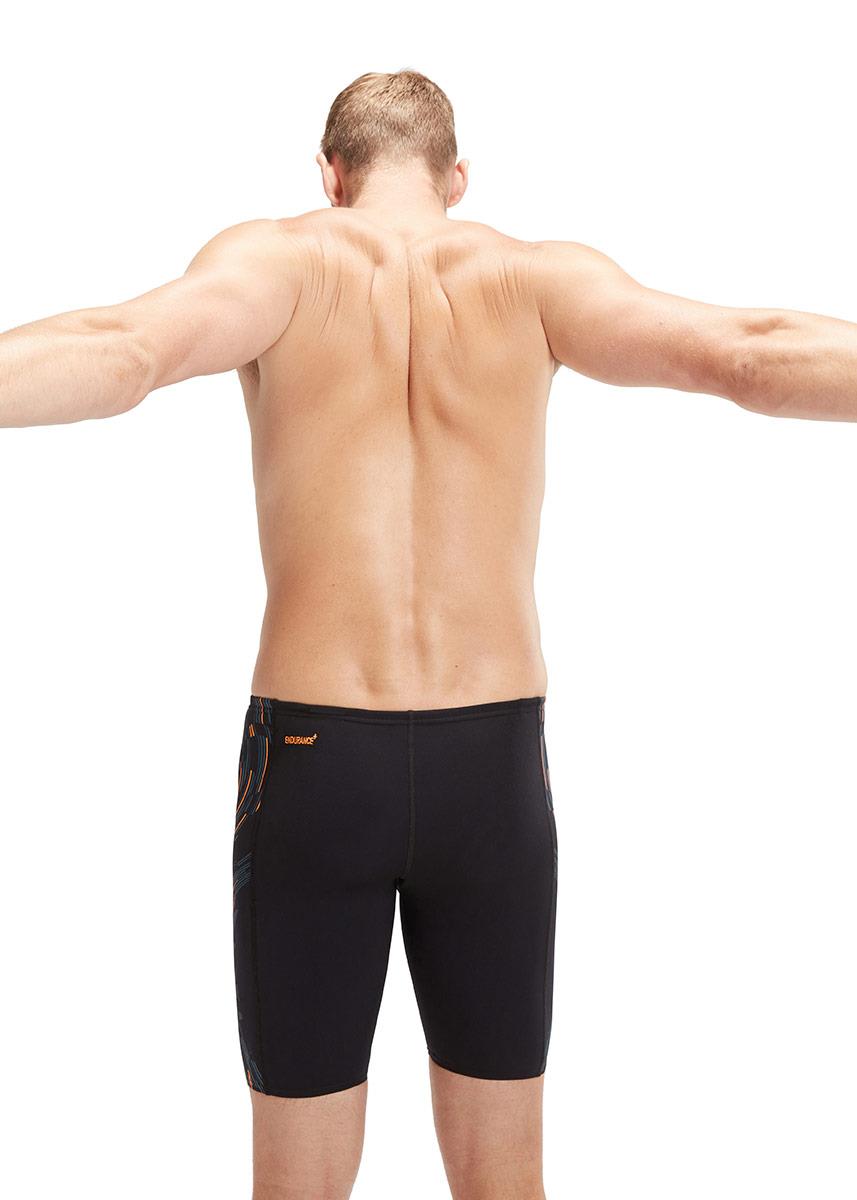 Speedo Mens Tech Panel Jammer - Black / Orange-brand