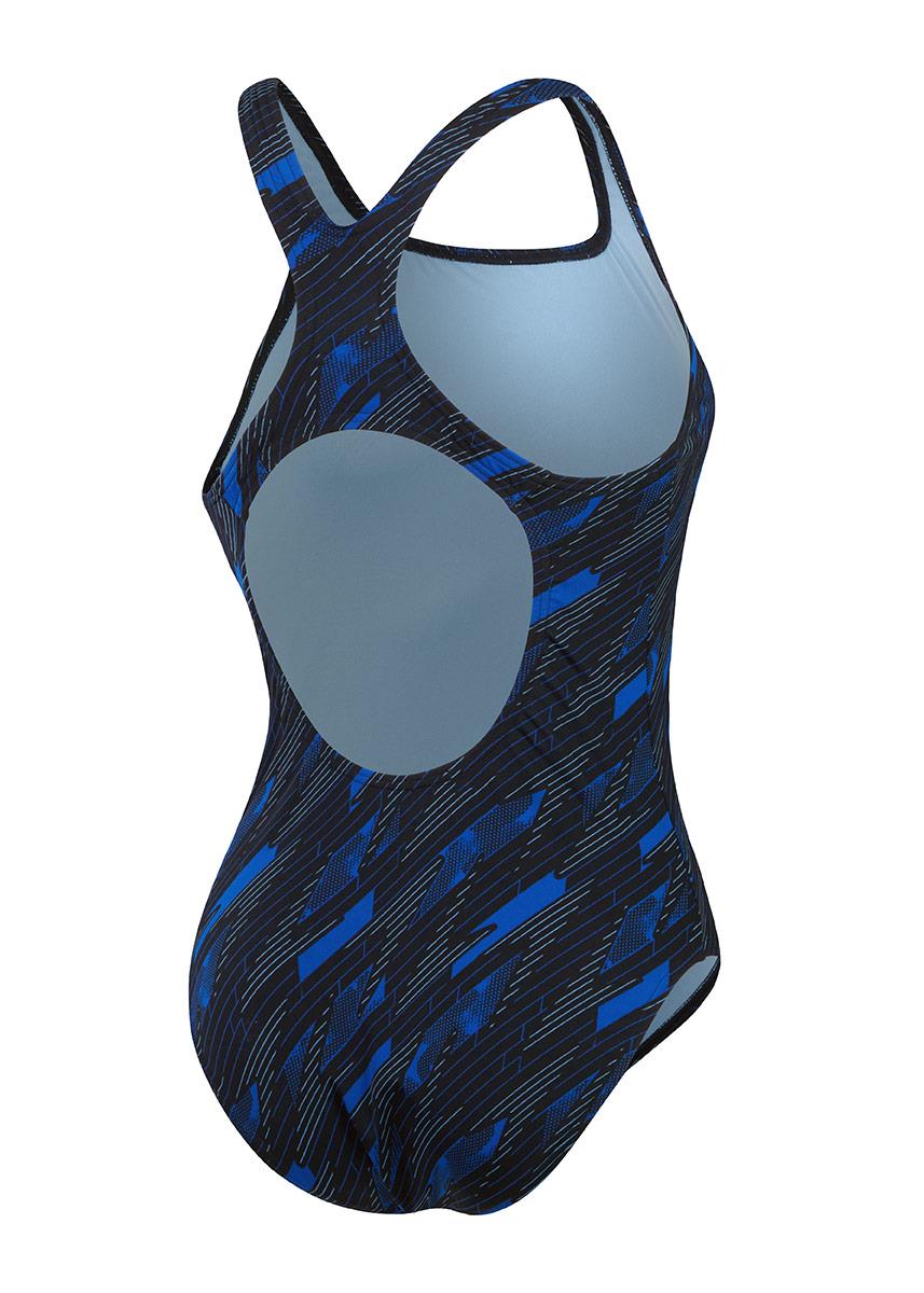 Speedo HyperBoom Allover Medalist Swimsuit - Black / Blue-603450