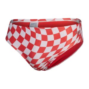 Speedo 8 cm Allover Digital Chequered Flag Brief - Watermelon Red / White