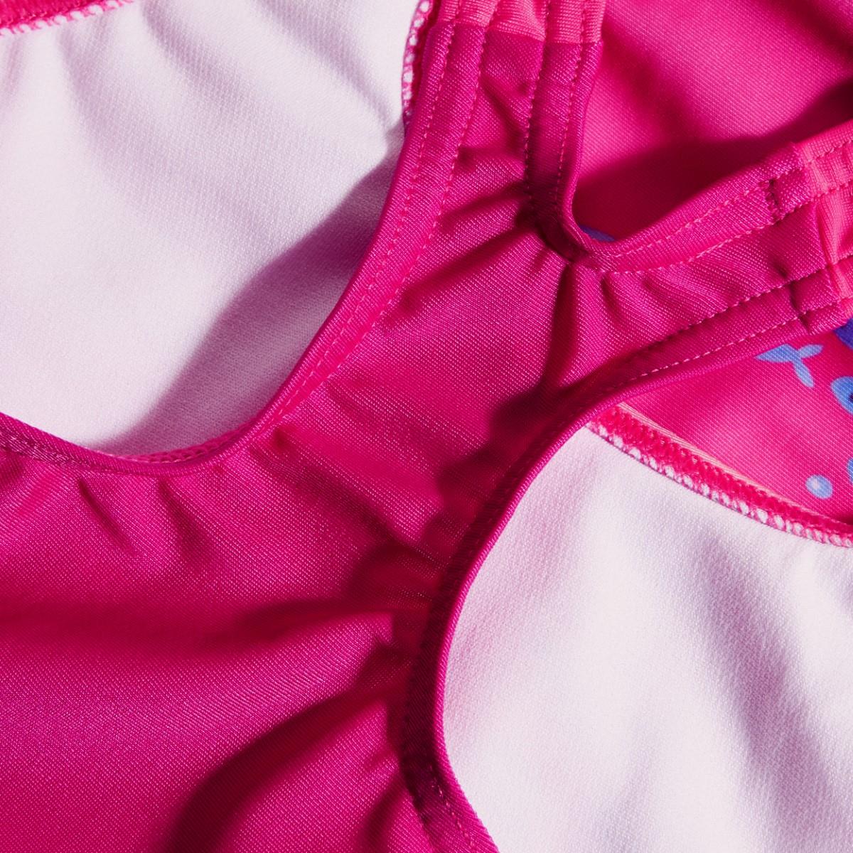 Speedo Girls Digital Printed Swimsuit - Pink / Coral-605554