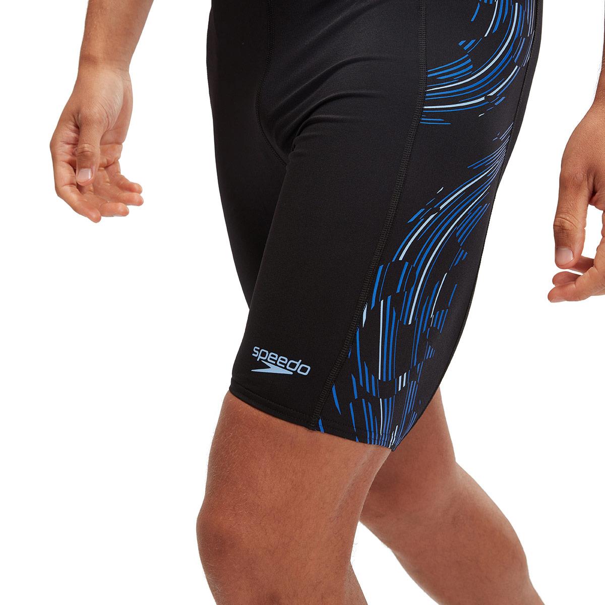 Speedo Mens Tech Panel Jammer - Black / Blue-602639