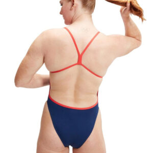 Speedo Placement Digital Vback SuperStar Swimsuit – Blue / Watermelon / White