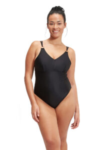 Speedo Womens Shaping Strappy Swimsuit - Black
