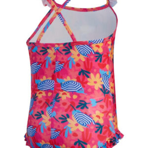 Speedo Girls Digital Frill Thinstap Swimsuit – Pink / Yellow / Coral / Watermelon / Blue
