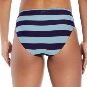 Nike Statement Stripe Mid Waist Bikini Bottom – Midnight Navy