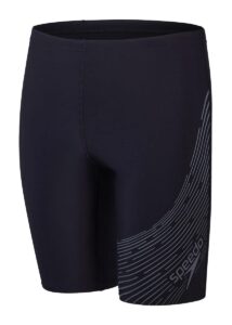 Speedo Boys Medley Logo Jammer - Black / Grey