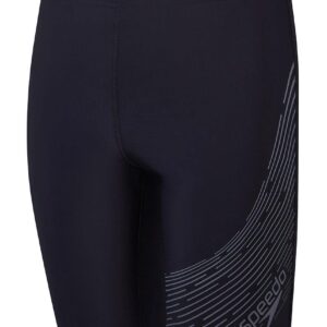 Speedo Boys Medley Logo Jammer - Black / Grey