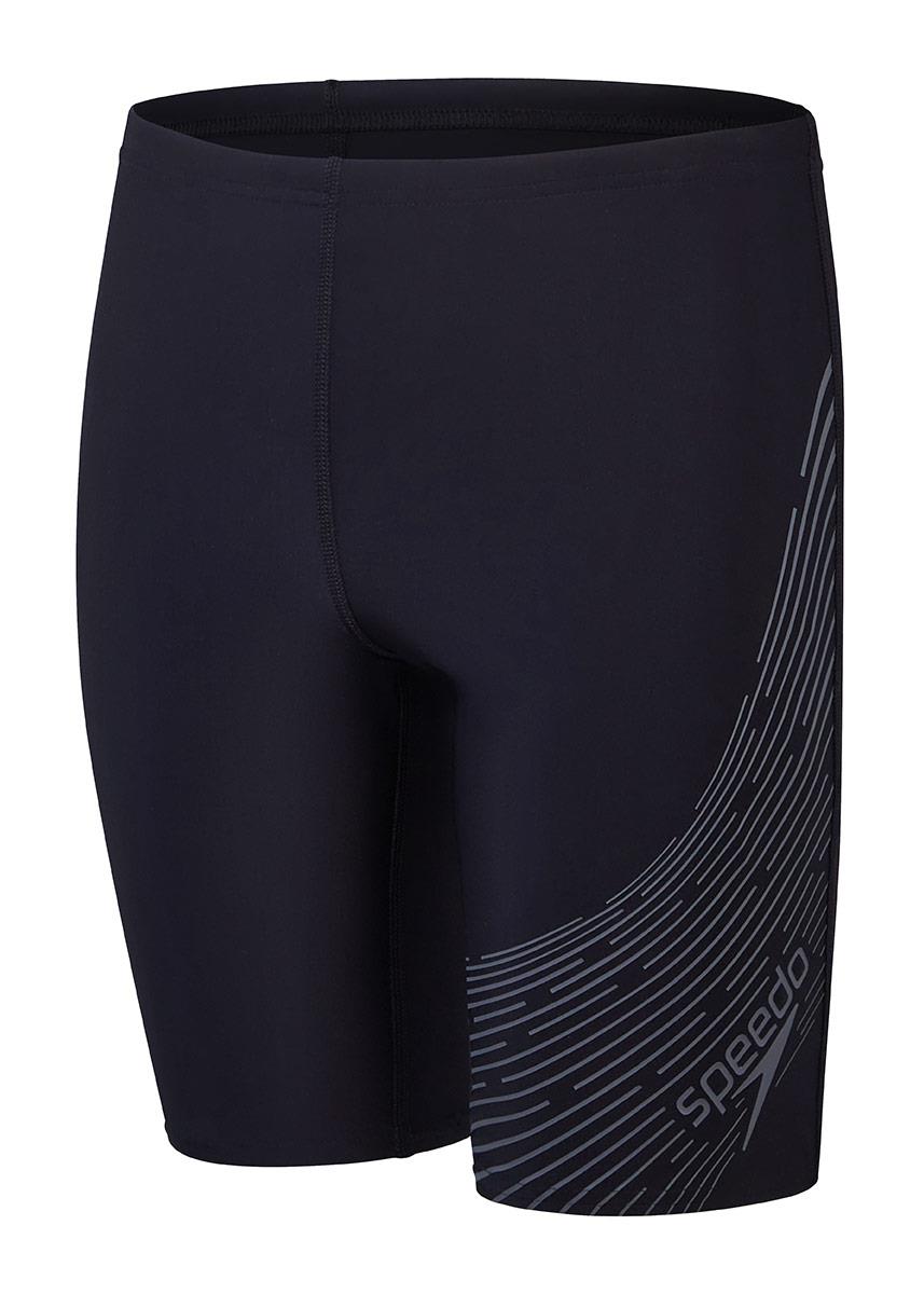 Speedo Boys Medley Logo Jammer - Black / Grey