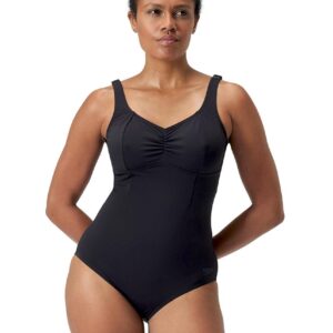 Speedo AquaNite Shaping One Piece Swimsuit - Black- Front view