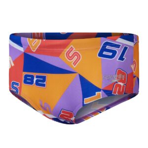 Speedo Boys 13cm Full Throttle Allover Digital Training Brief - Red / Blue