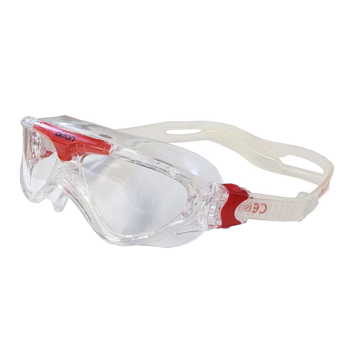 Akron Shark Junior Goggles - Clear / Red