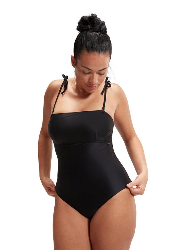 Speedo Shaping Bandeau Swimsuit - Black
