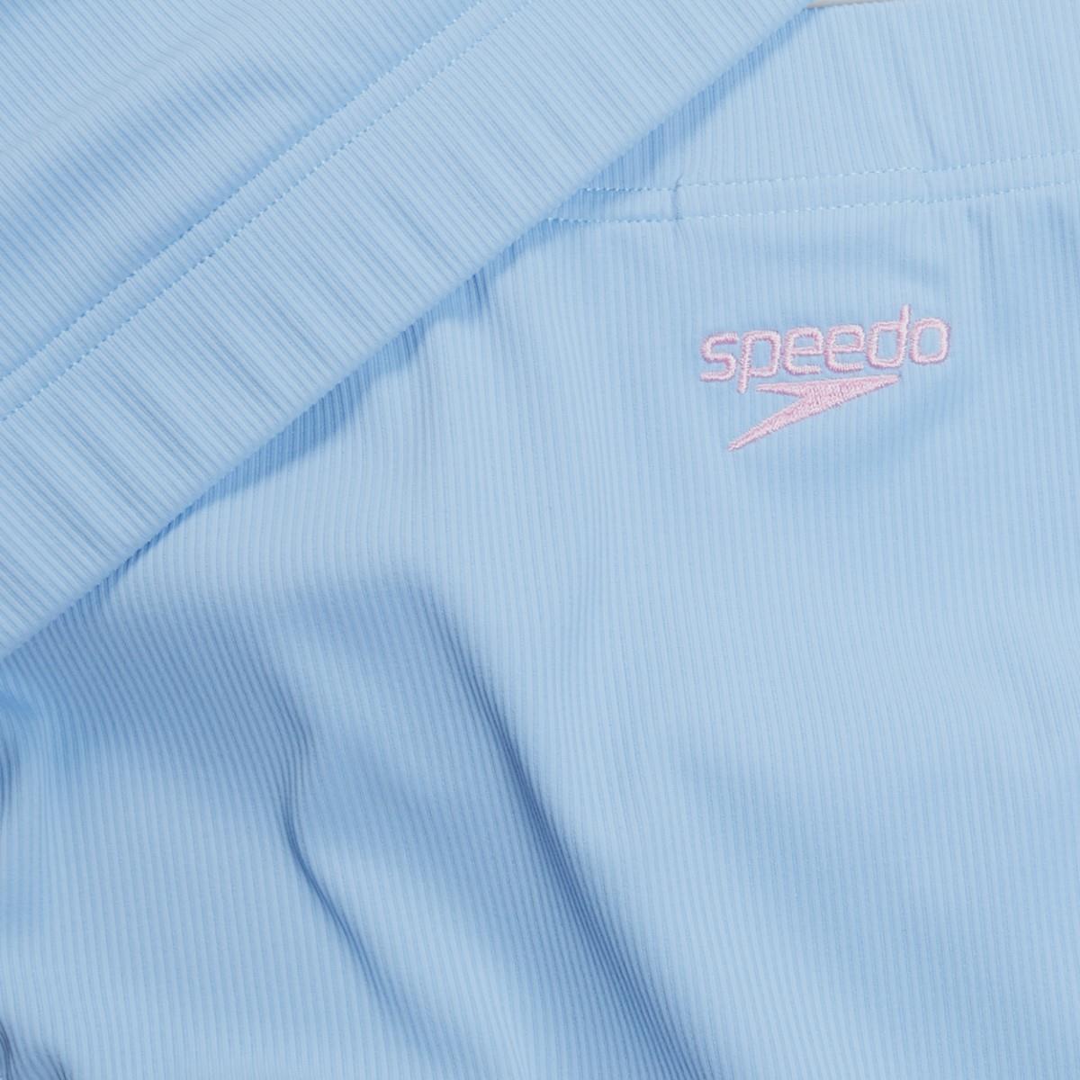 Speedo Textured Deep U-Back Swim Bikini - Blue