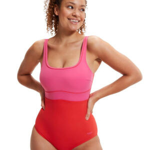 Speedo Shaping Contour Eclipse Swimsuit - Watermelon / Pink