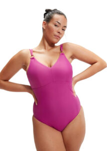 Speedo Womens Shaping Strappy Swimsuit - Wineberry