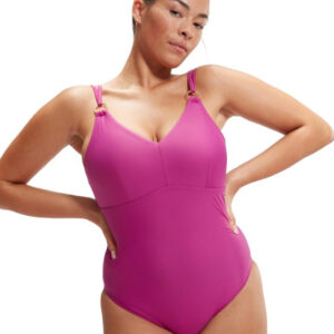 Speedo Shaping Strappy Swimsuit - Wineberry
