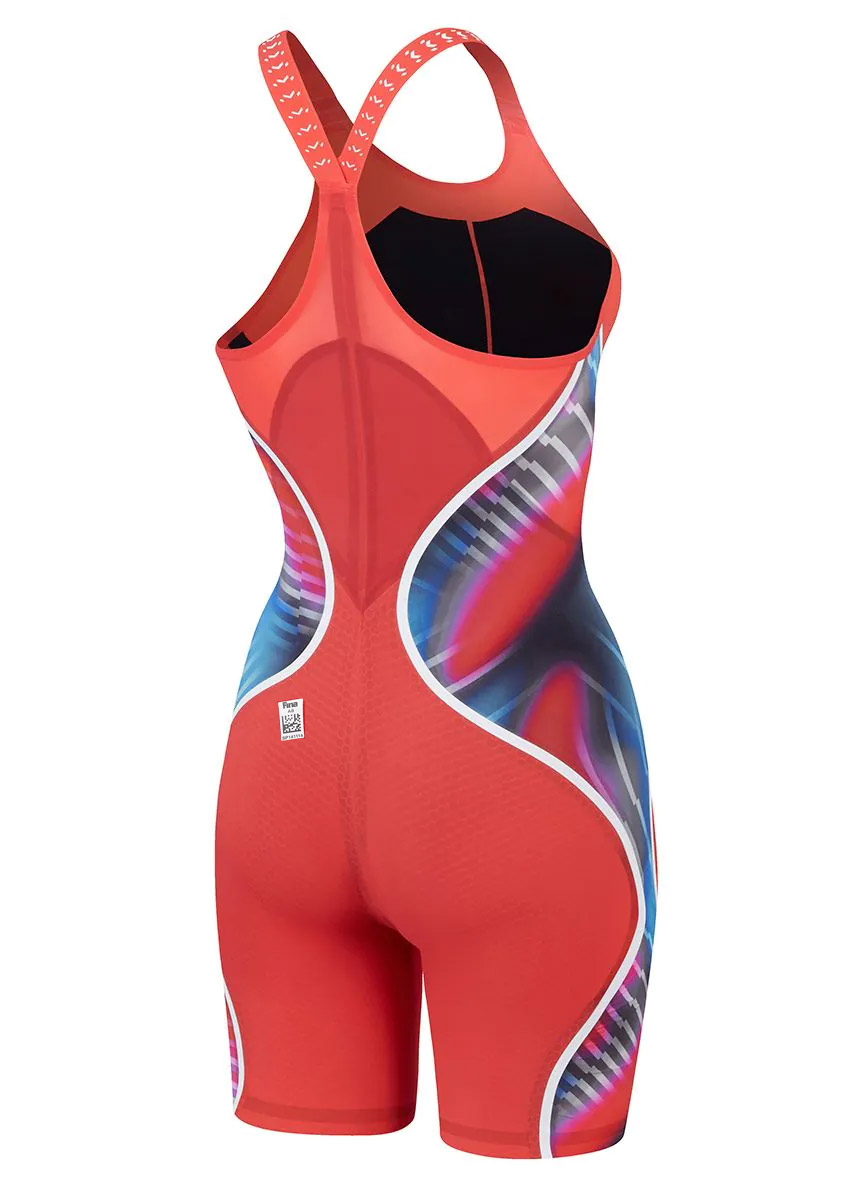 Speedo Fastskin LZR Pure Intent 2.0 Closedback Kneeskin - Flame Red / Picton Blue-brand