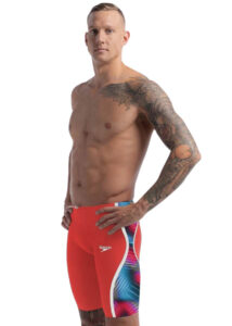 Speedo Fastskin LZR Pure Intent 2.0 Jammer - Flame Red / Picton Blue