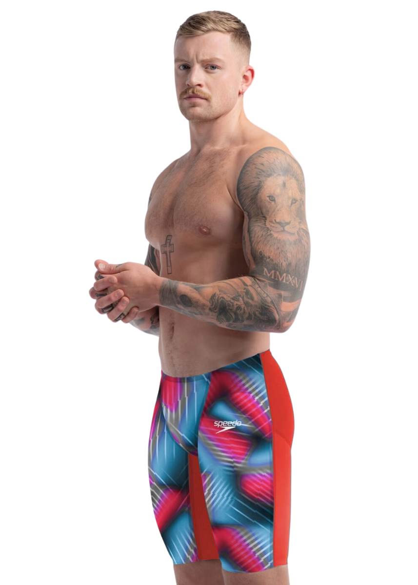 Speedo Fastskin LZR Pure Valor 2.0 Jammer - Flame Red / Picton Blue