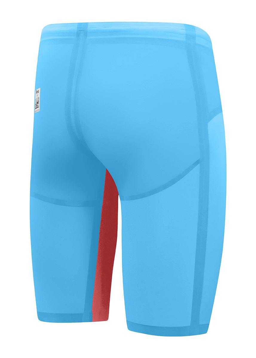 Speedo Fastskin LZR Pure Valor 2.0 High Waisted Jammer - Picton Blue / Flame Red-611548