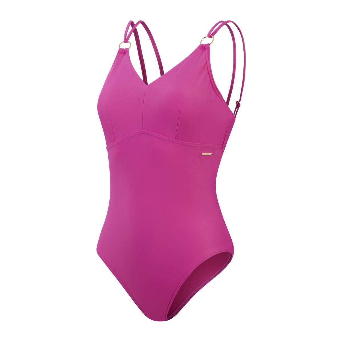Speedo Womens Shaping Strappy Swimsuit - Wineberry-610671