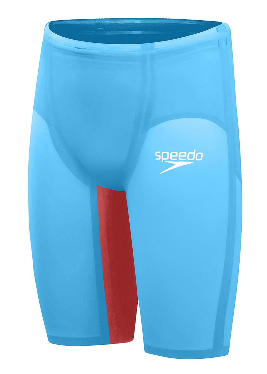 Speedo Fastskin LZR Pure Valor 2.0 High Waisted Jammer - Picton Blue / Flame Red-611546
