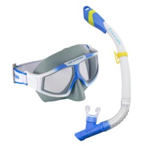 US Divers Avila LX Snorkel and Mask Combo - White / Blue-0