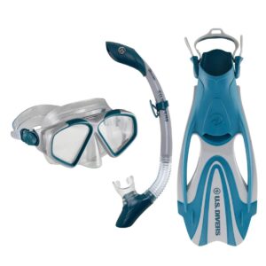 US Divers Cozumel Snorkelling Set - Grey / Navy Blue-0